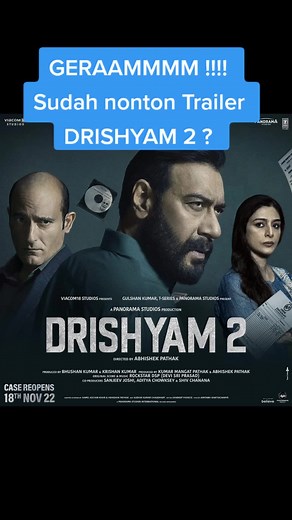 TRAILER OUT NOW ! DRISHYAM 2 😨 (Film by Abhishek Pathak) Cast : Ajay Devgn Akshay Khanna Tabu Shriya Saran Ishita Dutta Rajat Kapoor Mrunal Jhadav RILIS 18 NOVEMBER 2022 ! di Bioskop. #Drishyam2 #AjayDevgn #AkshayeKhanna #Tabu #ShriyaSaran #IshitaDutta #AbhishekPathak #BollywoodNews #BollywoodIndonesia #BollywoodUpdates #BollywoodInfo #Drishyam #RajatKapoot #MrunalJadhav