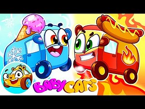 Sweet Ice Cream VS Spicy Food ❄️🔥 Food Trucks Song | Funny Kids Songs & Nursery Rhymes by Baby Cars