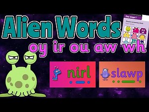 ALIEN WORDS PHASE 5: OY IR OU AW WH 👽 PHONIC SCREEN PRACTISE 💚 Miss Ellis #alienwords