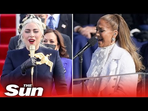 Lady Gaga & JLo sing at President Biden's inauguration