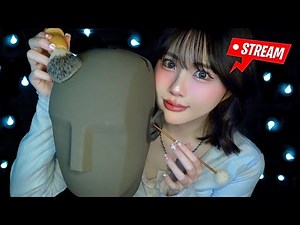 ASMR LIVE🌙立体音響でぐっすり寝れる耳のケア🗿💤※途中でマイク不調のため3DioProIIになります(4h/耳かき/耳マッサージ/顔をタッピング&スクラッチング/スクイーズ…etc.)