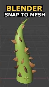 Blender - Snap Object to Mesh - quick tip #blender #3d #tutorial