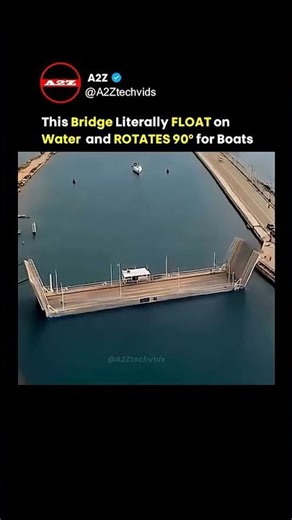 This Bridge Literally FLOATS on Water and ROTATES 90° for Boats