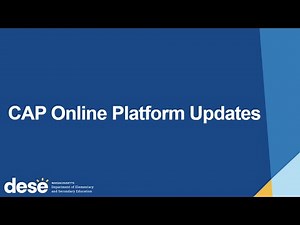Updates to the CAP Online Platform