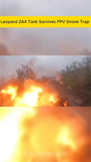 Ukrainian Leopard 2A4 Tank Survives FPV Drone Trap  A Ukrainian...