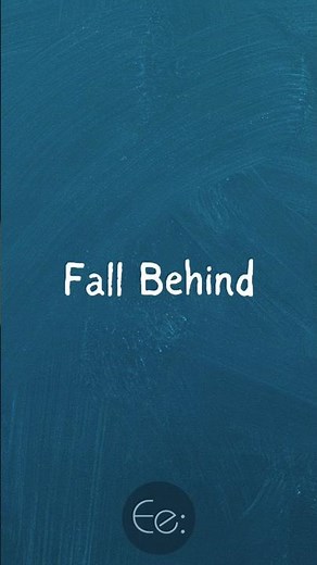 Fall Behind ⏳ What Does It Mean? by English explained #phrasalverbs #phrases #expression #meaning