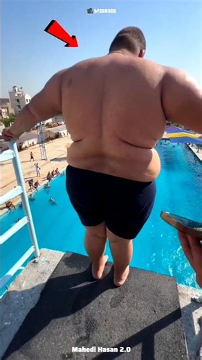 Massive Pool Dive Creates an Insane Splash! 😱 #Shorts