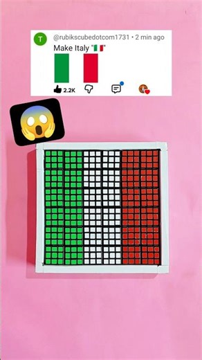Making Italy "🇮🇹" With Cubes 🤯😱 #viral #rubikscube #shorts 👍