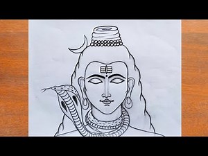 Lord Shiva Drawing / How to Draw Lord Mahadev With Pencil Easy Step by Step / Mahadev Drawing