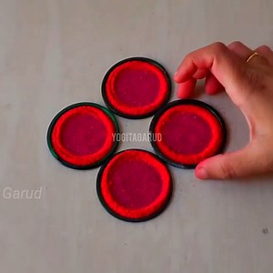 Creative Rangoli Using Bangles #rangoli #diy #art #homedecor #navratri #diwali #artist #drawing #festival #satisfying #Art | Easy Rangolis