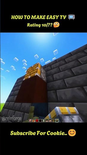 How to Build a Realistic TV in Minecraft! 📺 (No Mods)#shorts