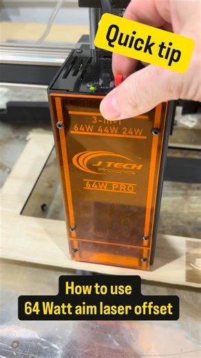 In case you didn’t know, here is the easy way to use the aim laser on the 64w. #laser #jtechphotonics #cnc #laserengraving | J Tech Photonics, Inc.