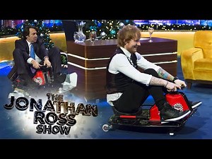 Watch Lewis Hamilton And Ed Sheeran Race Crazy Carts On A TV Chat Show