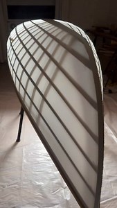 finally saw the skin on the St. Lawrence River skiff yesterday, today we coat it! . . . #smallboats #boatbuilding #skinonframe #rowing | Cape Falcon Kayak