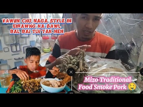 Smoke Pork Recipe, 🤤 Ba Bai Lengser Nen Vawksa, Bekang Nen Bai #northeast #india #mukbang #mizo