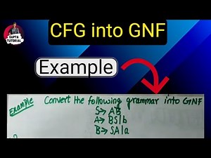 Convert Context Free Grammar (CFG) into Greibach Normal Form (GNF) #theory_of_computation