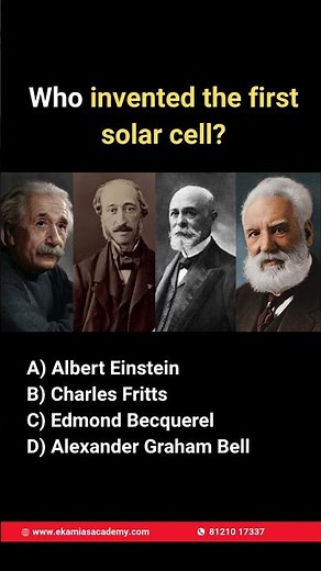 Do you know who invented the first solar cell in the world? ☀️🔋