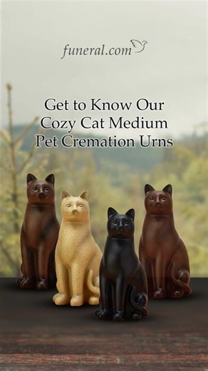 Cozy Cat Medium Pet Cremation Urn | Funeral.com