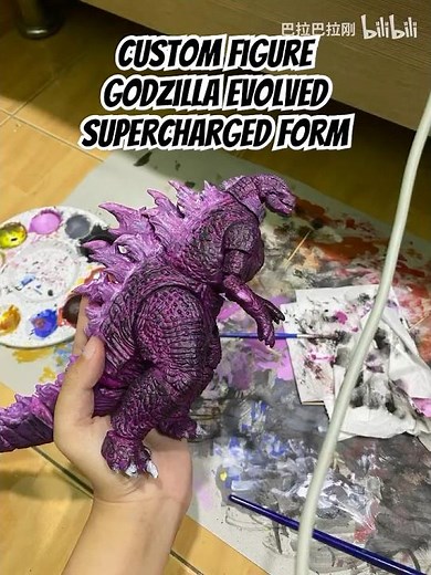 Custom figure godzilla evolved supercharged form #customfigure #godzilla #fyp #viral