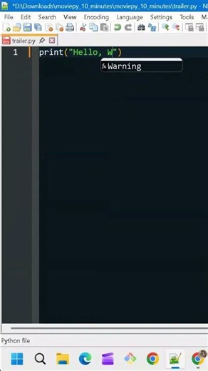 Python first Program in 12 seconds! #coding #shorts