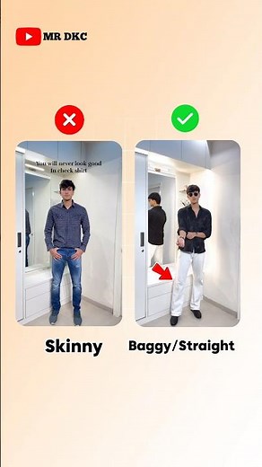 Upgrade your style 📈with Baggy fit & Straight fit jeans | MR DKC #straightfitjeans #baggyjeans
