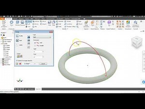 Autodesk Inventor Tutorial - Sweeping In Autodesk Inventor - Video 3