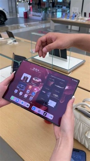 Asian Technology on Instagram: "Introducing the revolutionary phone that bends three times, transforming effortlessly between a tablet and phone—this cutting-edge technology redefines flexibility and convenience, pushing the boundaries of mobile devices. Its advanced design offers the ultimate fusion of portability and multitasking, providing an unparalleled user experience. When it comes to Apple's innovation in foldable tech, it could be something they explore in future iPhone models. While no