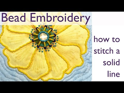 Bead Embroidery Tutorial for Beginners: solid lines