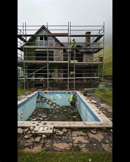 Restored This Broken Stone House & Swimming Pool - Old to New Magic