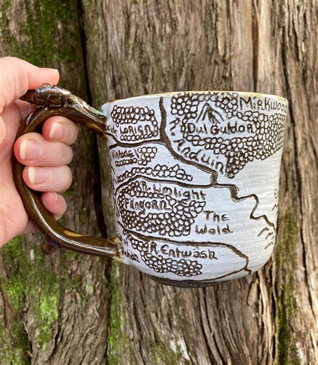 17oz Stoneware Middle Earth Map Mug - Etsy