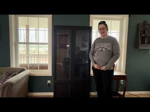 Modern 3-Tier Display Cabinet with LED Lighting.