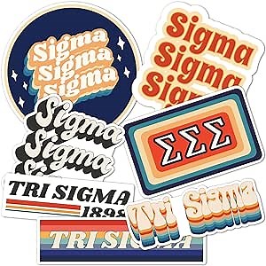 Desert Cactus Sigma 70's Themed Sticker Sheet Decal Laptop Water Bottle Car Tri (70's Sheet)