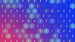 Premium stock video - Social facebook icons pattern on network background