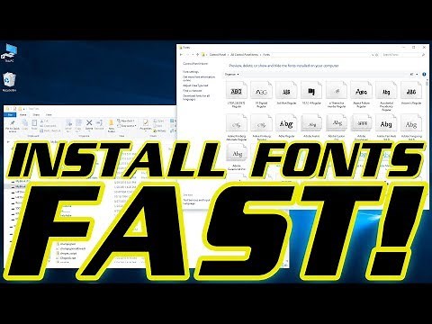 TWO WAYS TO INSTALL MULTIPLE FONTS (HUNDREDS/THOUSANDS) SUPER FAST 🌟