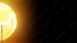Planet Mercury Orbiting Sun Close Up 4K