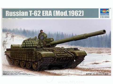 In-box Review: Trumpeter 01555 T-62 ERA mod.1962