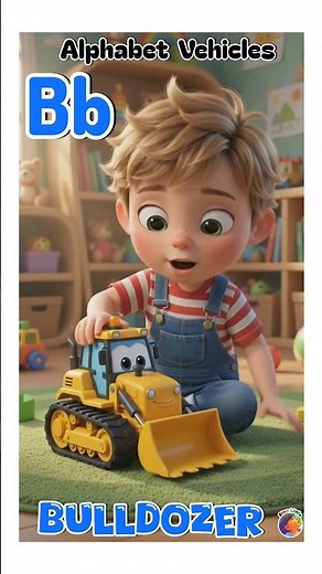 B is for bulldozer || vehicles name in alphabetical order || a to z vehicles #abcd #alphabet