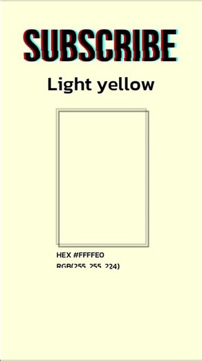 All colors A-Z part 527. Color Name: Light yellow #color