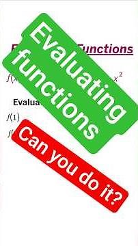 Evaluating functions explained. GCSE and IGCSE maths explained . #igcsemaths #maths