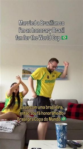 Perks of marrying a Brazilian girl 🇧🇷#worldcup #gringo #brazil #vaibrasil #brazilian