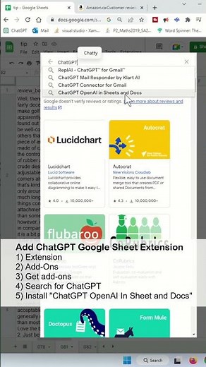 Sentiment Analysis Of Webscrape Amazon Review Into Google Sheet - Excel Tips and Tricks #shorts