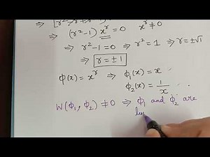 linear differential equation with variable coefficient || problem 1|| ordinary differential equation