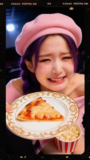 😭 Noooo! Rumi lost her favorite pizza! 🍕💔 #kpop #rumi #jinu #funny #shorts