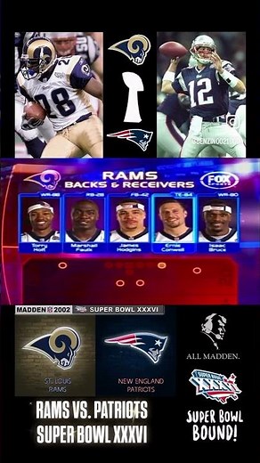Madden NFL 2002 Mod - 2001 St. Louis Rams vs. 2001 New England Patriots | Super Bowl XXXVI