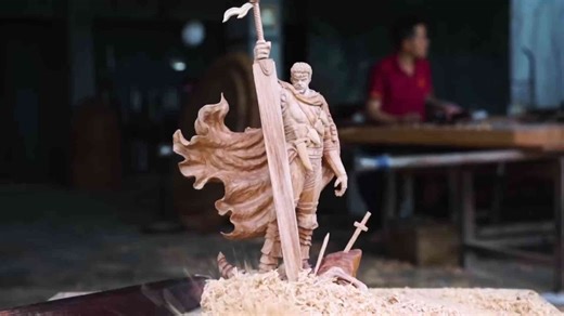 Creating a wood sculpture inspired by Berserk