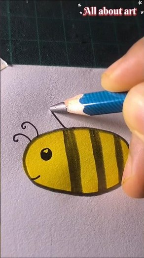 how to draw a bee