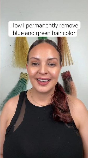 Try My Go-To Hair Color Correction Hack To Remove Blue and Green Hair Dye PERMANENTLY🤯 #haircolor
