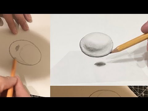 【トリックアート】 3D 球 浮き上がって見える 鉛筆 だまし絵 簡単 描き方