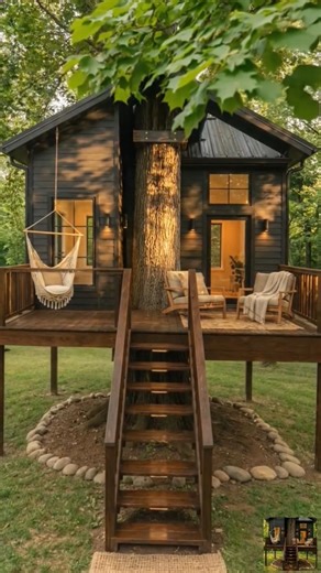 Abandoned Treehouse to Modern Luxury! 🏠✨#Remix #Shorts #Treehouse