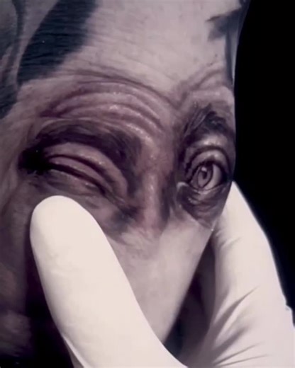 Realistic black and grey portrait eye tattoo tattoo artist Ralf Nonnweiler #portraittattoo #realistictattoo #besttattoos #worldsbesttattoos #eyetattoo